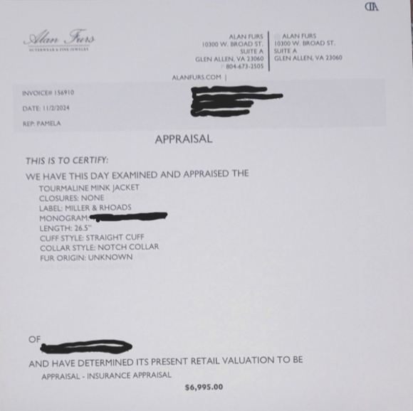 Miller & Rhoads Vintage Tourmaline Mink Fur Coat Women's - Picture 7 of 7